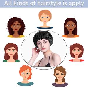 Custom Satin Bonnets For Women 4Pcs Sleep Cap For Curly <b>Hair</b> Braids Silk <b>Hair</b> <b>Care</b> Hat - Product Image 5