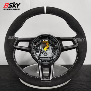 Volante in Pelle Scamosciata Aggiornato Adatto per <span class=keywords><strong>Porsche</strong></span> Cayenne <span class=keywords><strong>Cayman</strong></span> 987 Panamera 718 911 997 985 981 - Product Image 1