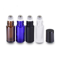 Flacon à bille en verre transparent de 5 ml et 10 ml pour huiles essentielles, fabriqué en Chine, avec bille en plastique ou en métal