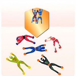 Giocattolo <span class=keywords><strong>Uomo</strong></span> <span class=keywords><strong>Ragno</strong></span> da Parete in Plastica Adesiva per Bambini - Antistress con Acrobazie sul Muro - Product Image 4