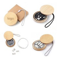 Cadeau promotionnel Kit de câble de charge multi USB de voyage 60W Charge rapide et transfert de données avec adaptateurs Type-C, Micro, USB-A et IOS