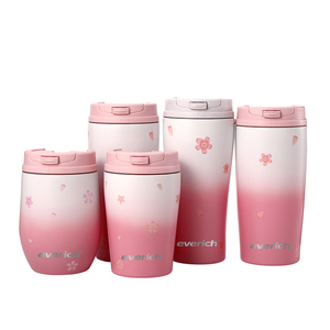 Tumbler da caffè moderno da viaggio con coperchio ribaltabile riutilizzabile isolato in acciaio inossidabile freddo infuso ice tazza Thermos regali 12oz