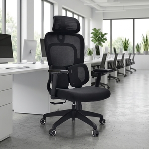 Elegant Modern Back Design 4D <strong>Arms</strong> High Back <strong>Large</strong> Curve Fixed Headrest Executive Manager <strong>Chair</strong> with Footrest - Product Image 1