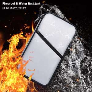 YIHUAXING, bolsa Archivadora portátil personalizable resistente al fuego y al agua, plata para pasaporte, dinero, moneda y almacenamiento de certificados - Product Image 2