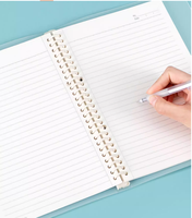 Vente chaude 6 reliures à anneaux dossier à feuilles mobiles Agenda Transparent PVC cahier bloc-notes planificateur Agenda cahier à spirale avec Index