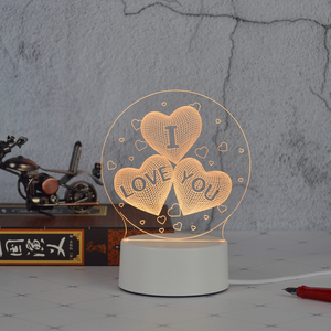 Plastic <strong>Base</strong> 3D <strong>Led</strong> Sensor Night <strong>Light</strong> Creative Children's Lamp <strong>Led</strong> Lamp for Home - Product Image 3