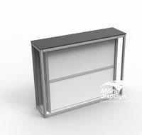 Profilé en aluminium rétroéclairé par LED Tables de promotion pour réception de salons commerciaux Présentoir de comptoir portable avec étagère pour foire aux boissons
