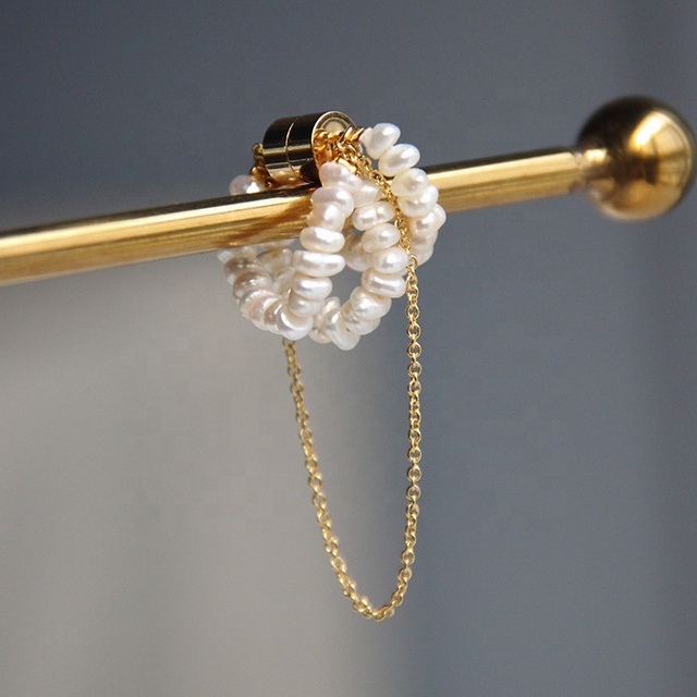 Vintage Minimalist Magnetic Ear Cuff Tassel Earrings Beaded Real Natural Freshwater Pearl Earrings Women No Piercing Jewelry