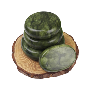 Hot Natural Green <strong>Jade</strong> Heated White <strong>Jade</strong> Topaz Massage Stones Lushan Spa Warmer for Body Volcanic <strong>Stone</strong> Lovers' Choice - Product Image 1