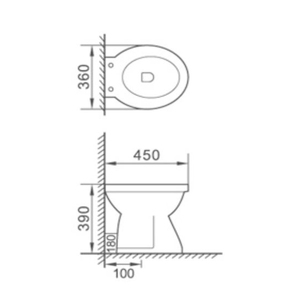 El precio más barato letrinas 8018A inodoro de cerámica Wc, asiento de inodoro autolimpiable inodoro de dos piezas - Product Image 3