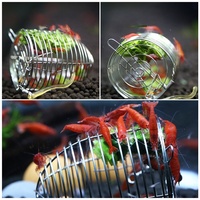 Cage à appâts de pêche en fil métallique, panier de pêche, support d'appât, cage à appâts de pêche en acier inoxydable, petite cage à appâts de pêche