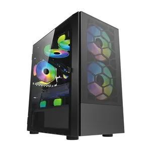 Fabriek Direct Groothandel Mesh Panel Gaming Computer Case Atx Multi-Color Gaming Pc Case Voor Computer Onderdelen