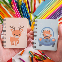 Carnet de notes A7 à spirale, motif dessin animé, mignon, à feuilles mobiles, portable, pour étudiant, cadeau, vente en gros de livres