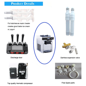 Ice Cream Maker thương mại 3 hương vị mềm phục vụ <span class=keywords><strong>Icecream</strong></span> làm bảng <span class=keywords><strong>Top</strong></span> sữa chua Máy làm kem cho kinh doanh Cone giá - Product Image 3