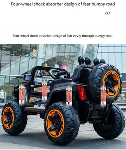 2025 fabrika yüksek kalite çocuklar elektrikli iki koltuk 12v pil uzaktan kumanda Off Road büyük tekerlek oyuncak sürülecek araç çocuklar için - Product Image 3