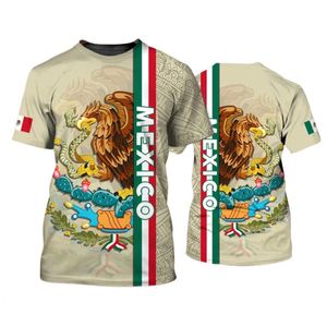 New Mexican Shirts for Men Customized Rooster Mexico T Shirt for Men Eagle Flag Unisex Tshirts Gym <strong>Soccer</strong> Graphic <strong>Tees</strong> Wholesale - Product Image 4