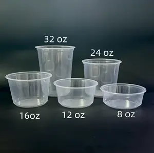 Pp 8 12 16 24 32 oz Vòng container nhựa dùng một lần súp bowlstakeout containercornstarch container thực phẩm - Product Image 1