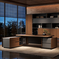 Chaise de bureau de direction haut de gamme de luxe léger, design minimaliste moderne, en panneau de densité