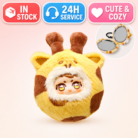 Boîte Mystère : Porte-clés Pendentif Miroir en Peluche Douce et Moelleuse en Forme d'Animal