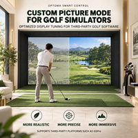 Projecteur Optoma W5 WXGA à courte focale pour simulateur de golf, 3500 lumens, rapport de projection 0,49, pour salle de golf intérieure et usage professionnel