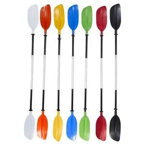 Hot sale colorful kayak paddle aluminum shaft+PP blade canoe paddle two piece combined