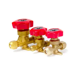 Factory Customization Refrigeration Brass Manual Hand Operated Control Valve