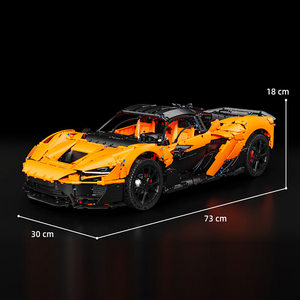 TGL T5051 2025 Nuovo MOC City 1:6 Auto Sportiva Arancione Mattoncini Modello da Assemblare Giocattoli per Ragazzi Bambini Regalo di Natale Set di Blocchi da Costruzione - Product Image 5