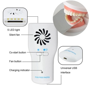Espejo Dental Eléctrico de Acero Inoxidable con LED, Reflector Fotográfico, Desempañado Automático, 4 Espejos Intercambiables para - Product Image 5