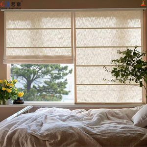 Bắc Âu cổ điển Rèm Roman Linen bông Linen bay cửa sổ Rèm cửa cho ban công phòng ngủ bán mất điện với khách sạn bệnh viện sử dụng - Product Image 1