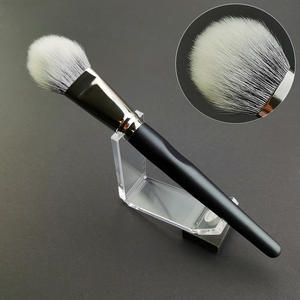 Professionnel multifonctionnel en forme de langue blanc noir point couleur unique Blush Contour brosse cheveux de chèvre pour <span class=keywords><strong>pinceau</strong></span> de maquillage du visage - Product Image 1