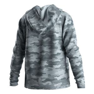 เสื้อตกปลาเด็กแขนยาวผ้าเจอร์ซีย์สีเขียว ป้องกันรังสียูวี UPF 50 ระบายอากาศ แห้งเร็ว เป็นมิตรกับสิ่งแวดล้อม มีฮู้ด ไซส์ใหญ่พิเศษ - Product Image 4