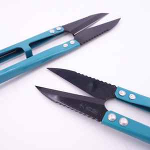 Dajixing Toothed Yarn Shears DJ-112T Stainless Steel U Shaped Spring Scissors For Trimming <b>Thread</b> Ends Garment Processing - Product Image 2