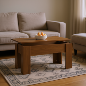 Engineered Wood <b>Brown</b> Oak Coffee <b>Table</b> 39.8x19.3x20.5 Extendable Modern Living Room Furniture - Product Image 2