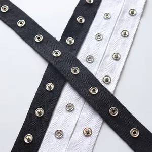 Black Buttons China Manufacturer Tape With Snap-button Black Cottons Metal Snap Button Tape With Prong Metal Snap Buttons