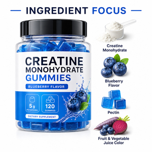 Private Label Adult Creatine Monohydrate Sports Nutrition Electrolyte 5000mg Pump It Micronized <b>Gummy</b> <b>Candy</b> Halal Certified 90 - Product Image 3