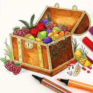 Water Color Pen Set Kids DIY Painting <b>Washable</b> Watercolor <b>Marker</b> Pen for School - Product Image 6