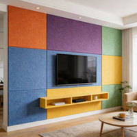 Panneaux acoustiques insonorisants ignifuges écologiques en fibre de polyester 100% Épaisseur 9 mm/12 mm Garantie 4 ans 48 couleurs Moderne