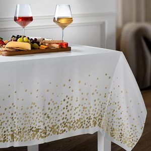 Luxus rechteckige Gold Dot Design Tischdecke Einweg Hochzeits zeremonie Tischdecke Trendy Tischdecken - Product Image 3