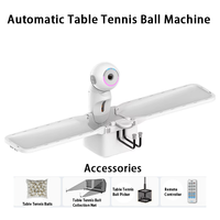 Robot lanceur de balles de tennis de table automatique à fixation par pince, machine d'entraînement individuel intelligente pour la pratique en intérieur