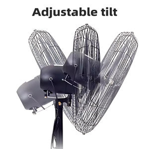 Ventilateur sur pied industriel haute vitesse pour charges lourdes, OEM, refroidissement par air, moteur en métal avec sérigraphie, construction de haute qualité - Product Image 4