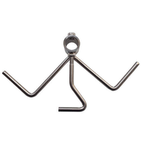 2 Pièces Collier de rôtissoire rond en acier inoxydable de 22 mm pour agneau et porc