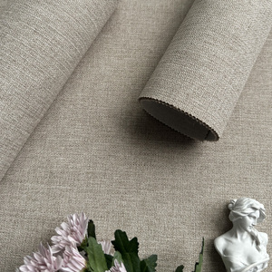 Papel pintado sin costuras tejido de ramio Premium moderno textura minimalista arroz Beige gris acento revestimiento de paredes para papel tapiz de Hotel - Product Image 2