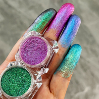 Pigment caméléon à changement de couleur sûr pour cosmétiques Kemien (Duo Chrome Macaron) pour fard à paupières, encre, chalcopyrite, aluminium, borosilicate