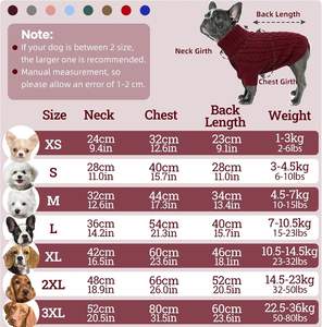 Pinuotu özel zarif klasik Bulldog polar köpek kazak orta sıcak kış termal balıkçı yaka örgü bordo kırmızı köpekler için - Product Image 3