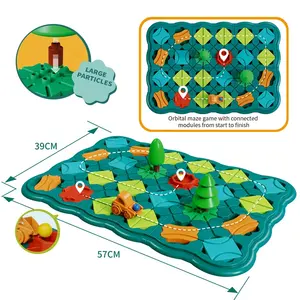 Samtoy 38pcs Interactive DIY Board Game Montessori Brain Teaser Enhancing Children's Logic Road Building Game Educational Toy