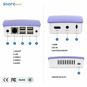 Sharerdp FL200S A7 1.2GHz Quad Core ABS 32bit 1080P Thin <span class=keywords><strong>Client</strong></span> PC a Risparmio Energetico per Condivisione e Calcolo Cloud, Terminale per Linux - Product Image 4