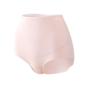 Meilleures ventes usine : Culottes de maternité <span class=keywords><strong>taille</strong></span> haute sans couture en nylon tricoté uni et soie glacée, grandes tailles, avec logo, vente en gros - Product Image 6