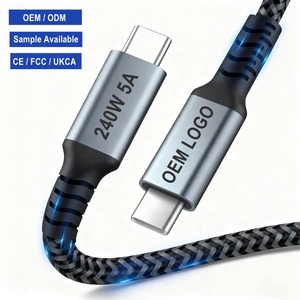240W 5A <span class=keywords><strong>USB</strong></span> <span class=keywords><strong>C</strong></span> a <span class=keywords><strong>USB</strong></span> <span class=keywords><strong>C</strong></span> cavo PD ricarica Super veloce tipo intrecciato di alta qualità-<span class=keywords><strong>C</strong></span> <span class=keywords><strong>Kabel</strong></span> 1m 2m 3m 5m 7m di lunghezza supporto Logo personalizzato - Product Image 1
