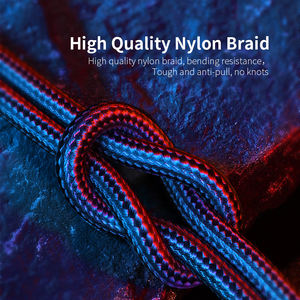 3,0 Tipo-C <span class=keywords><strong>a</strong></span> Tipo-C Cable trenzado de nailon 60W Cable de datos de carga rápida para impresora Computadora Escáner de código de barras Función 5A - Product Image 6