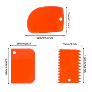 3pcs/<b>set</b> Food Grade Multifunctional Teeth Edge DIY Scraper <b>Set</b> Smooth Cake Decorating <b>Baking</b> Pastry Kitchen Tools - Product Image 1